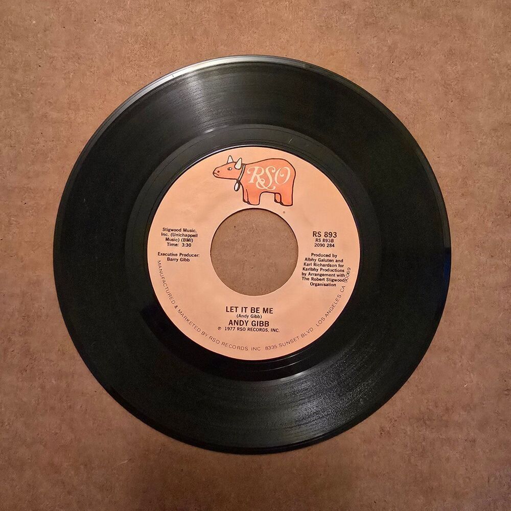 Andy Gibb Shadow Dancing / Let it be me vinyl 45 record